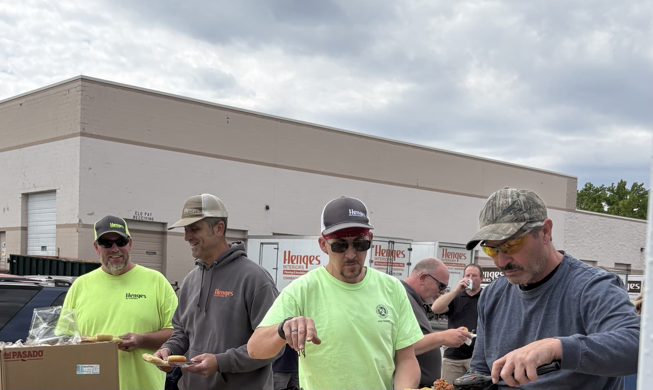 Henges field crew enjoying a company cookout