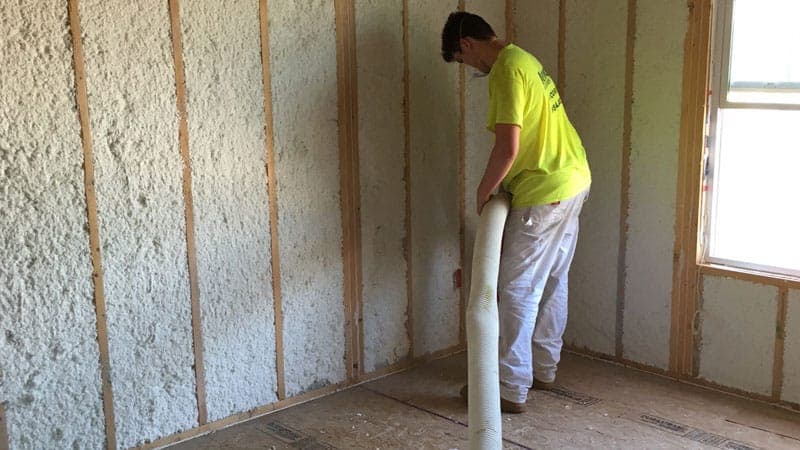 Insulation work in progress